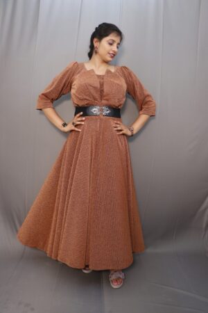 Nora Dress Brown Ball Gown Style Long Dress for Women – Kiba Fashion