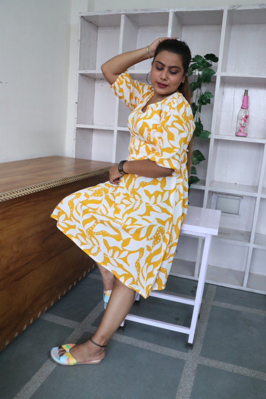 Pommy print dress